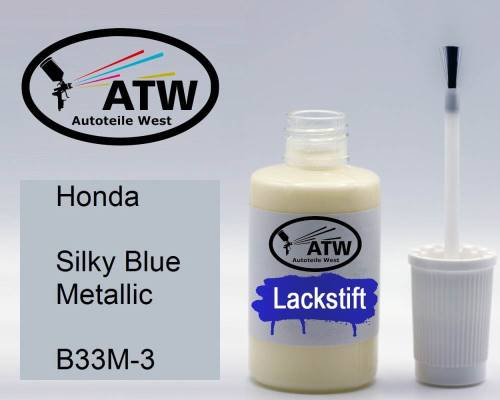 Honda, Silky Blue Metallic, B33M-3: 20ml Lackstift, von ATW Autoteile West.